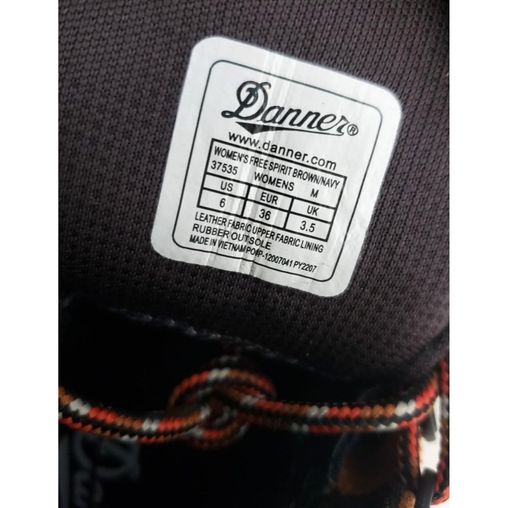 Danner Free Spirit Boots Brown Navy Womens Size 6 36 - Picture 5 of 5